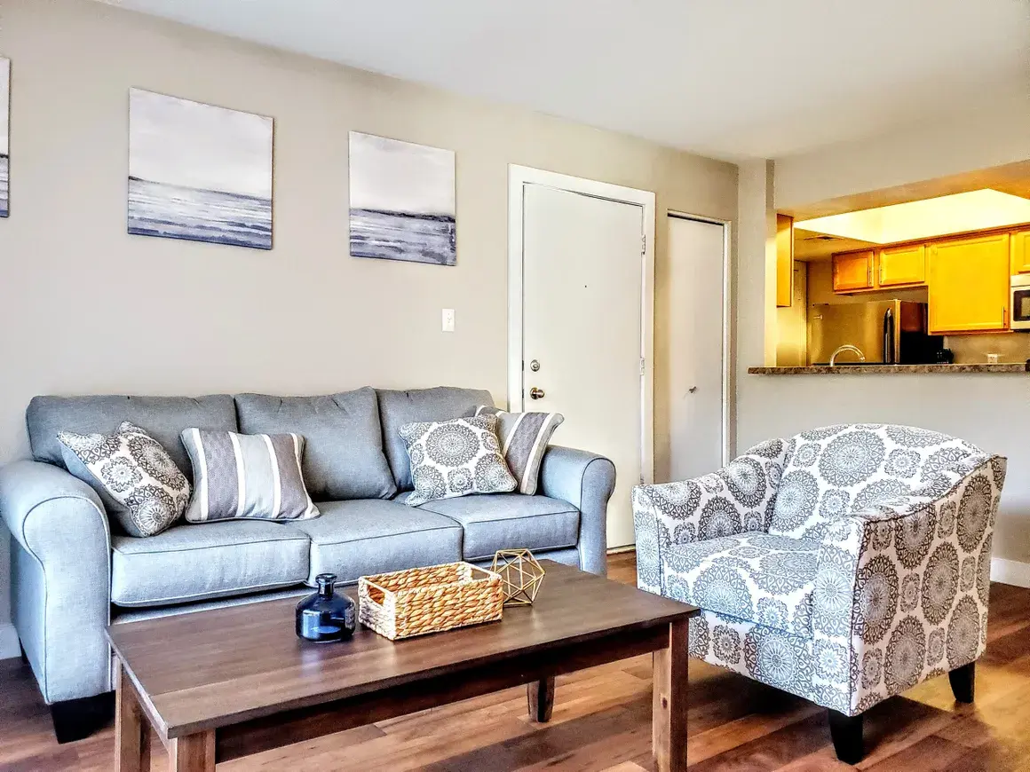 Living room with furniture